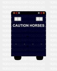 Caution Horses Sticker for Lorries / Trailers