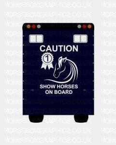 Caution Show Horses On Board Sticker for Lorries / Trailers /Horsebox