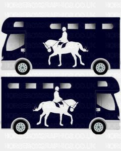 Dressage Horse and Rider Design Self Adhesive Sticker 1