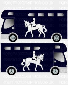 Dressage Horse and Rider Design Self Adhesive Sticke
