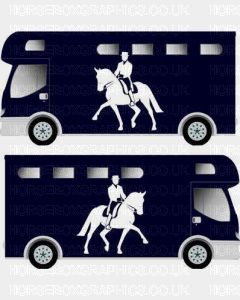 Dressage Horse and Rider Self Adhesive Sticker 2