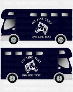 Horses and Text Design Self Adhesive Sticker 10