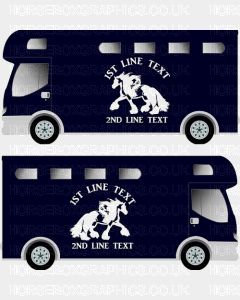 Horses and Text Design Self Adhesive Sticker 13