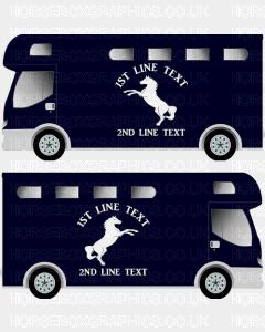 Horses and Text Design Self Adhesive Sticker 16