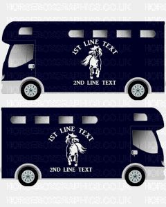 Horses and Text Design Self Adhesive Sticker 18