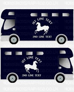 Horses and Text Design Self Adhesive Sticker 1