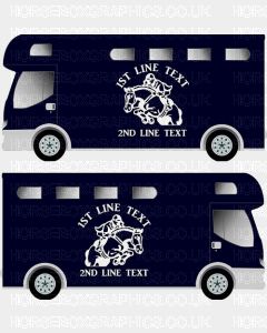 Horses and Text Design Self Adhesive Sticker 20