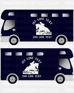 Horses and Text Design Self Adhesive Sticker 22