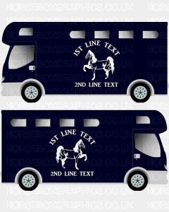 Horses and Text Design Self Adhesive Sticker 25