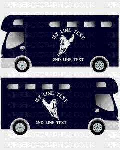 Horses and Text Design Self Adhesive Sticker 26