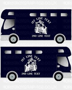 Horses and Text Design Self Adhesive Sticker 27