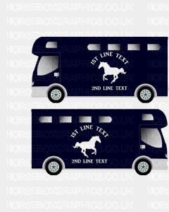 Horses and Text Design Self Adhesive Sticker 28