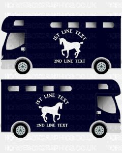 Horses and Text Design Self Adhesive Sticker 29