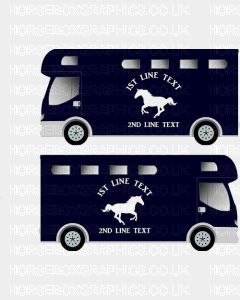 Horses and Text Design Self Adhesive Sticker 4