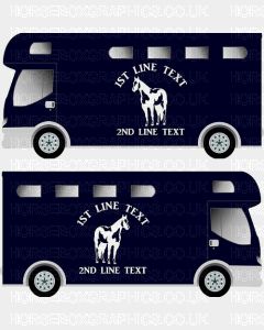 Horses and Text Design Self Adhesive Sticker 3
