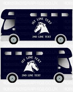 Horses and Text Design Self Adhesive Sticker 4