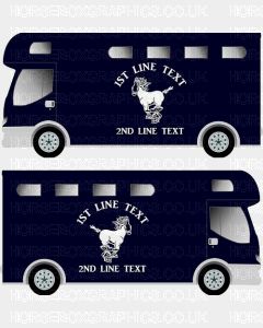Horses and Text Design Self Adhesive Sticker 6