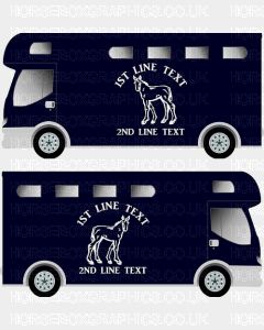 Horses and Text Design Self Adhesive Sticker 8