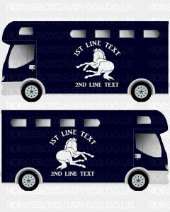 Horses and Text Design Self Adhesive Sticker 9