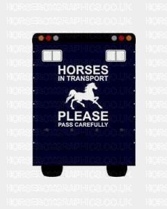 Horses In Transport Please Pass Carefully Sticker for Lorries / Trailers /Horsebox