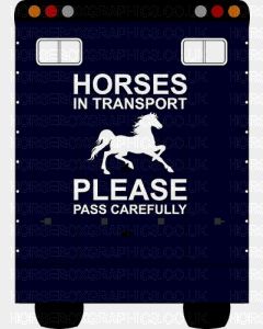 Caution Horses In Transit Pass Carefully Sticker for Lorries / Trailers /Horsebox (Choice of fonts)