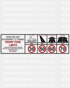 CG KNOW YOUR SPEED LIMITS Warning Sticker by caravangraphics.com