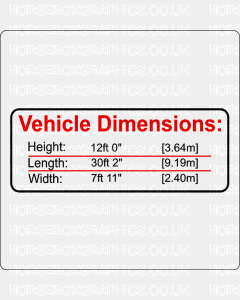 Vehicle Height Sticker