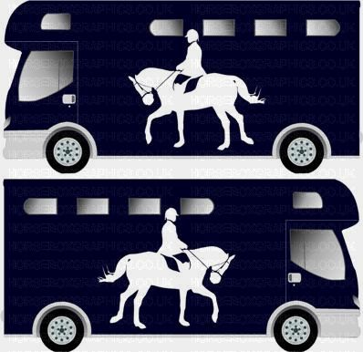Dressage Horse and Rider Design Self Adhesive Sticker 1
