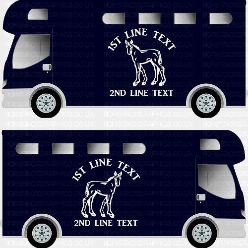 Horses and Text Design Self Adhesive Sticker 8