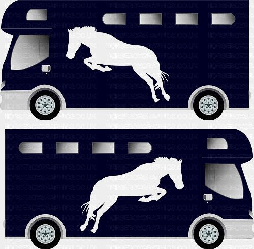 Horse Jumping Design Sticker 8 Horse Box Graphics