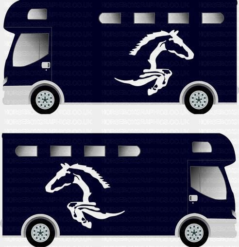 Horse shop trailer decals