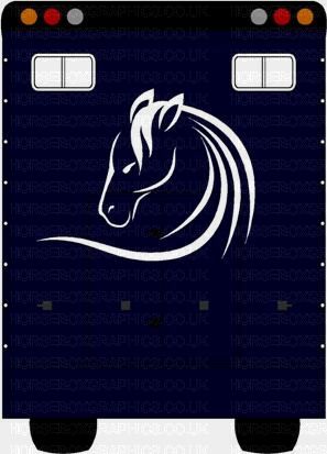 Horses Head Design Sticker Tribal Broad