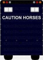 Caution Horses Sticker for Lorries / Trailers