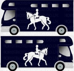 Dressage Horse and Rider Design Self Adhesive Sticke