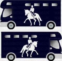 Dressage Horse and Rider Self Adhesive Sticker 2