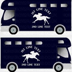 Horses and Text Design Self Adhesive Sticker 15