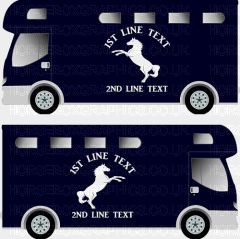Horses and Text Design Self Adhesive Sticker 16