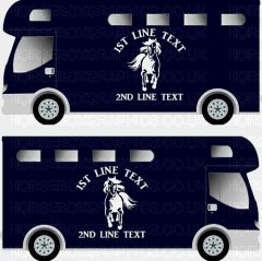 Horses and Text Design Self Adhesive Sticker 18