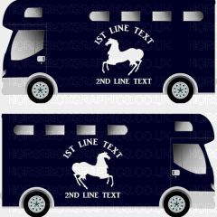 Horses and Text Design Self Adhesive Sticker 1
