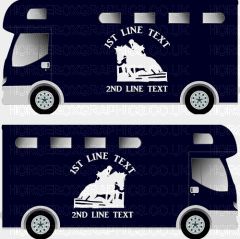 Horses and Text Design Self Adhesive Sticker 22