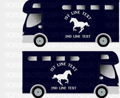 Horses and Text Design Self Adhesive Sticker 28