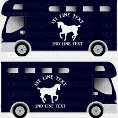 Horses and Text Design Self Adhesive Sticker 29