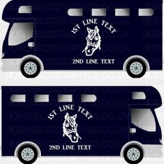 Horses and Text Design Self Adhesive Sticker 5