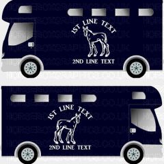 Horses and Text Design Self Adhesive Sticker 8