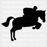Horse and  Rider Design Self Adhesive Sticker 2