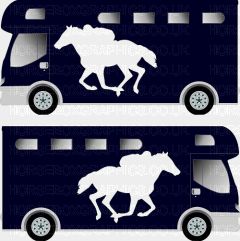 Sporting Horse Silhouette Sticker 3