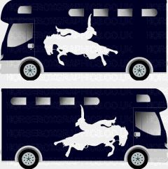 Sporting Horse Silhouette Sticker 8