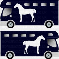 Horse Standing Grazing Silhouette Sticker 2