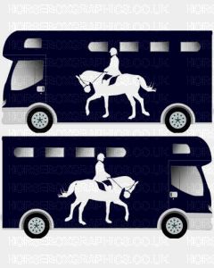 Dressage Horse and Rider Design Self Adhesive Sticker 1