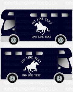 Horses and Text Design Self Adhesive Sticker 14